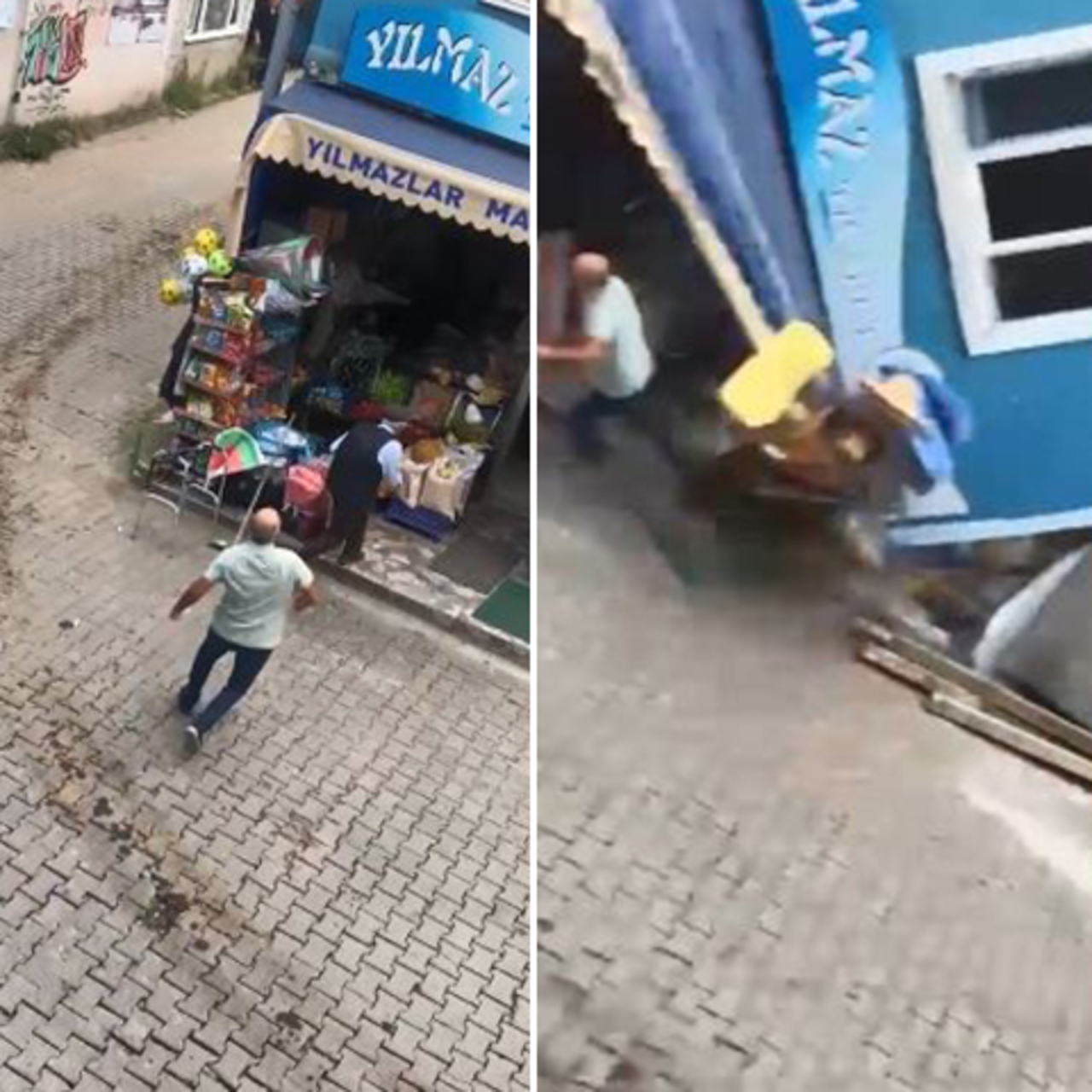 İki Katlı Bina Adamın Üzerine Çöktü: Korkunç Kaza!