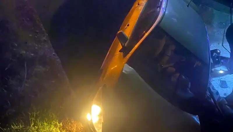 Adana'da Şaşırtan Kaza: Şarampole Devrilen Araçta İki Yaralı