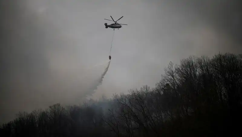 Güney Kore'de Yangın Söndürme Helikopteri Düştü, 1 Kişi Hayatını Kaybetti!