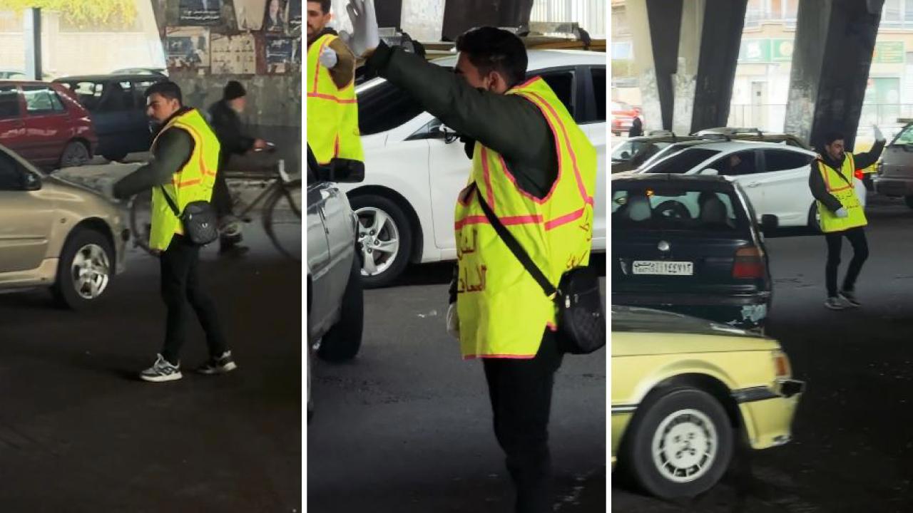 Suriye'de trafik sorunlarına gönüllüler el atıyor