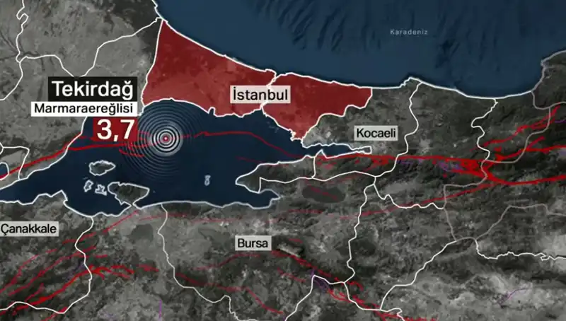 Marmara Denizi'nde Beklenmeyen Deprem: 3,7 Büyüklüğünde Sallantı!